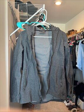 REI Charcoal Gray Hooded Zip Jacket